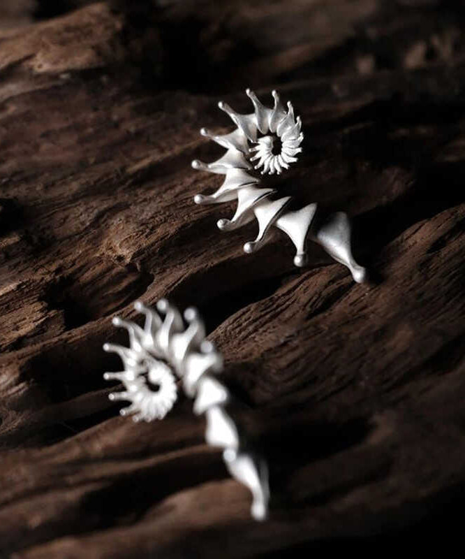 Diy White Sterling Silver Conch Stud Earrings