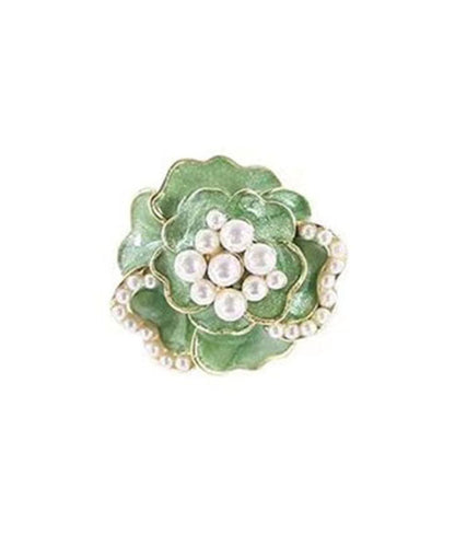 Green Sterling Silver Copper Pearl Stud Earrings