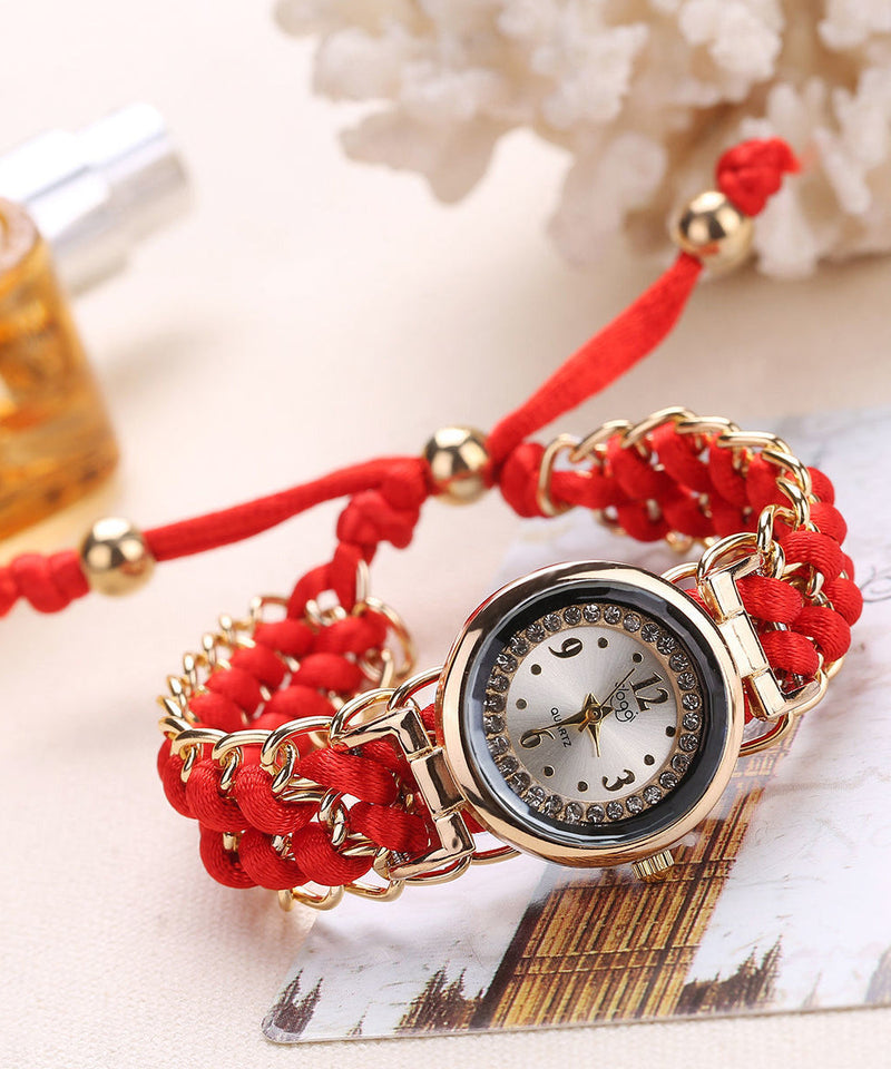 Stylish Black Alloy Mechanical Quartz Movement Watch