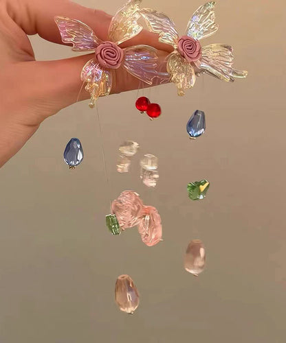Novelty Rainbow Copper Beads Tassel Drop Earrings