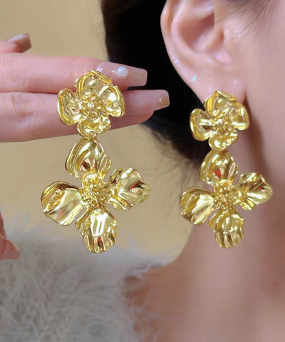 Gold Ancient Gold Stud Earrings