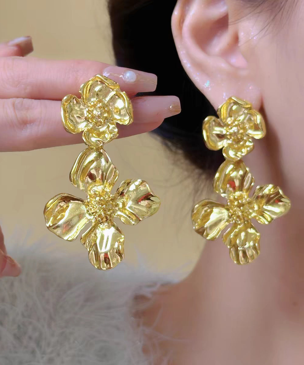 Gold Ancient Gold Stud Earrings