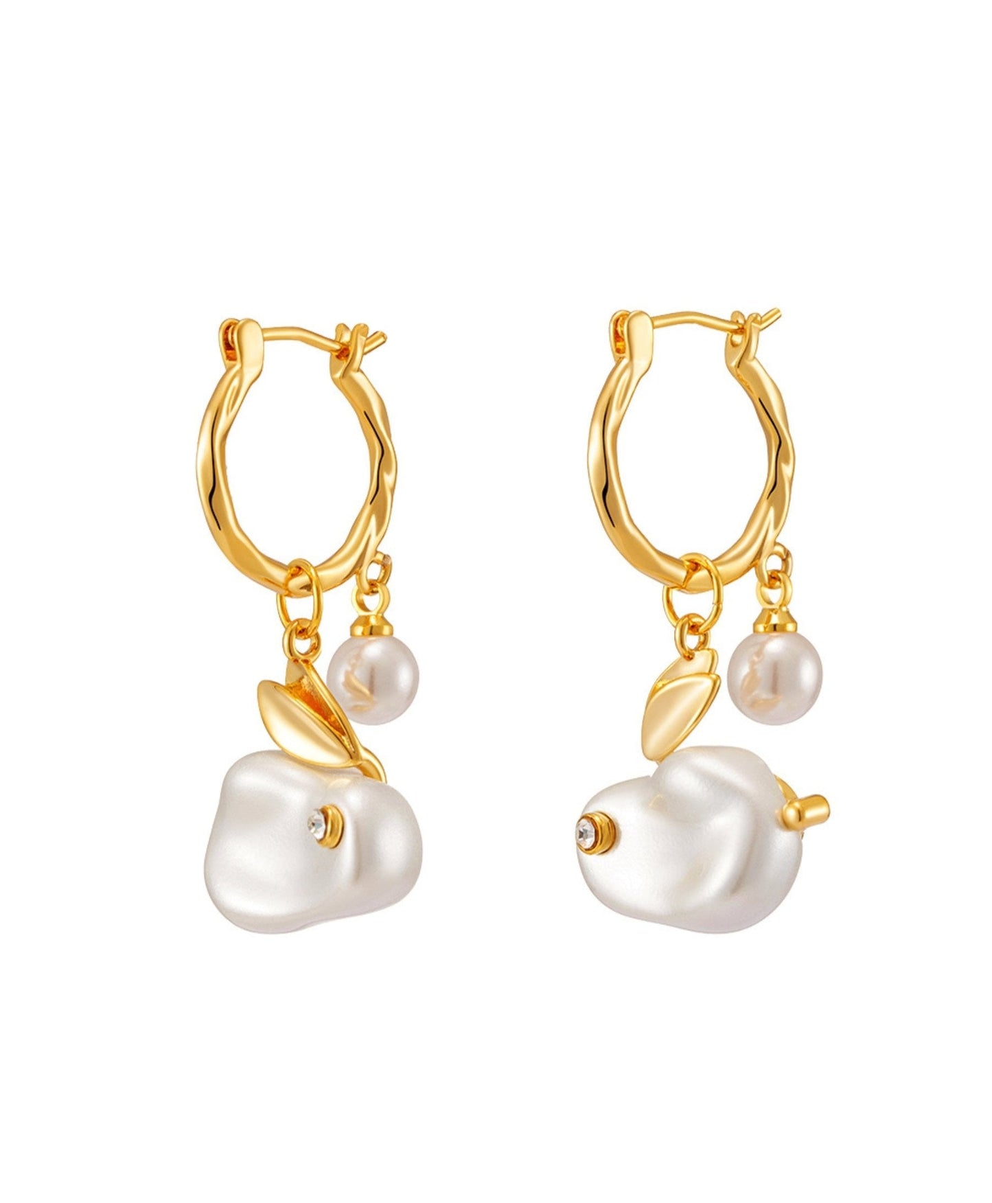 Faiga Pearl Drop Gold-plated Earrings