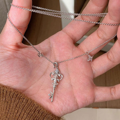 Fleur De Lys Key Necklace