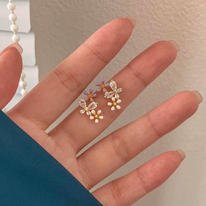 [] Tatiana Flower Butterfly Earrings