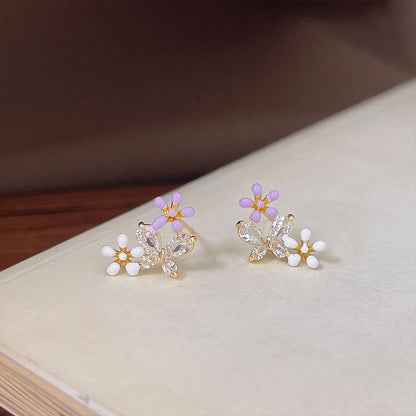 [] Tatiana Flower Butterfly Earrings