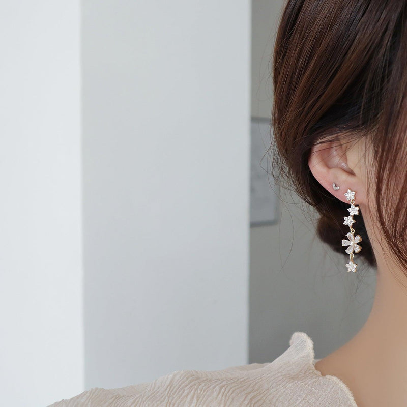 Elena Flower Drop Earrings