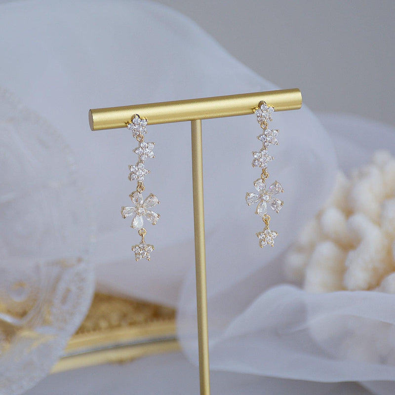 Elena Flower Drop Earrings