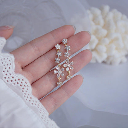 Elena Flower Drop Earrings