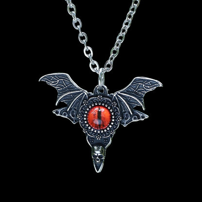 Flying Evil Eye Skull Pendant