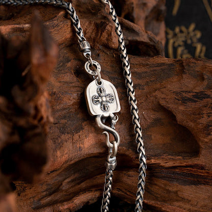 Garuda Wisdom Necklace in 925 Sterling Silver 63cm Chain