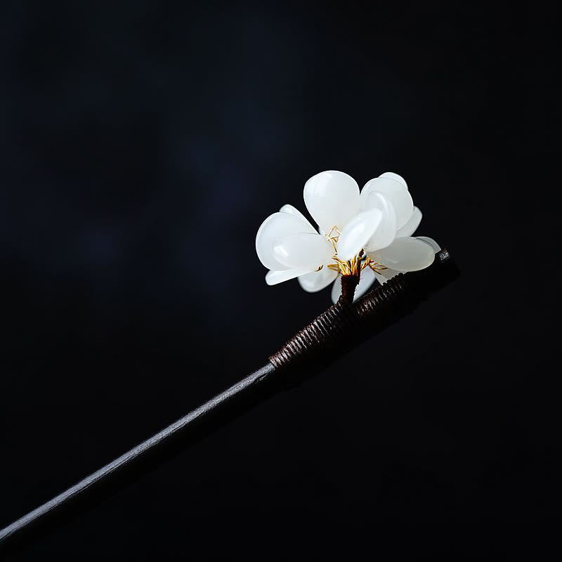 Grain Wood Liuli Hydrangea Flower Chinese Hairpin Symbolism