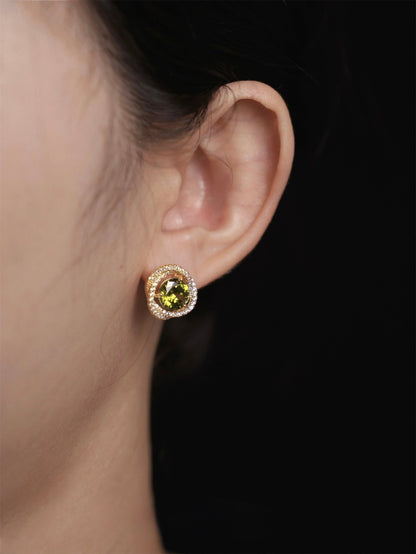 Ivana Peridot Stud Earrings