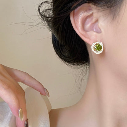 Ivana Peridot Stud Earrings
