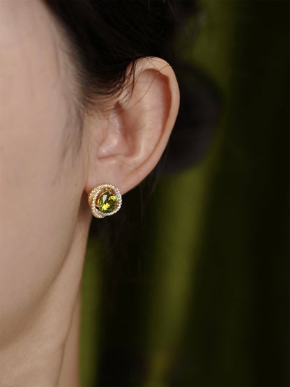 Ivana Peridot Stud Earrings
