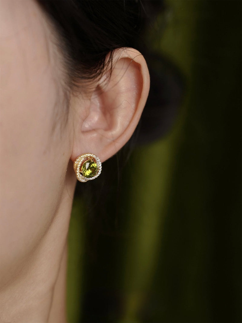 Ivana Peridot Stud Earrings