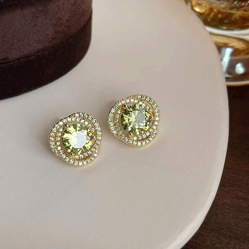 Ivana Peridot Stud Earrings