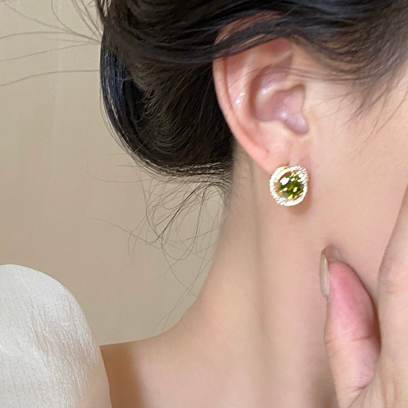 Ivana Peridot Stud Earrings