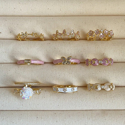 Lavender Butterfly Band Ring