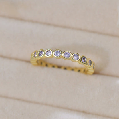 Lilac Bezel Band Ring