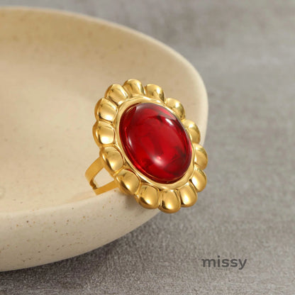 Aja Agate Statement Ring