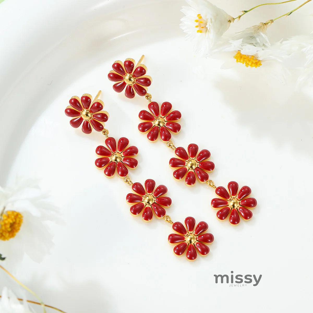 Chyna Daisy Ear Jewels