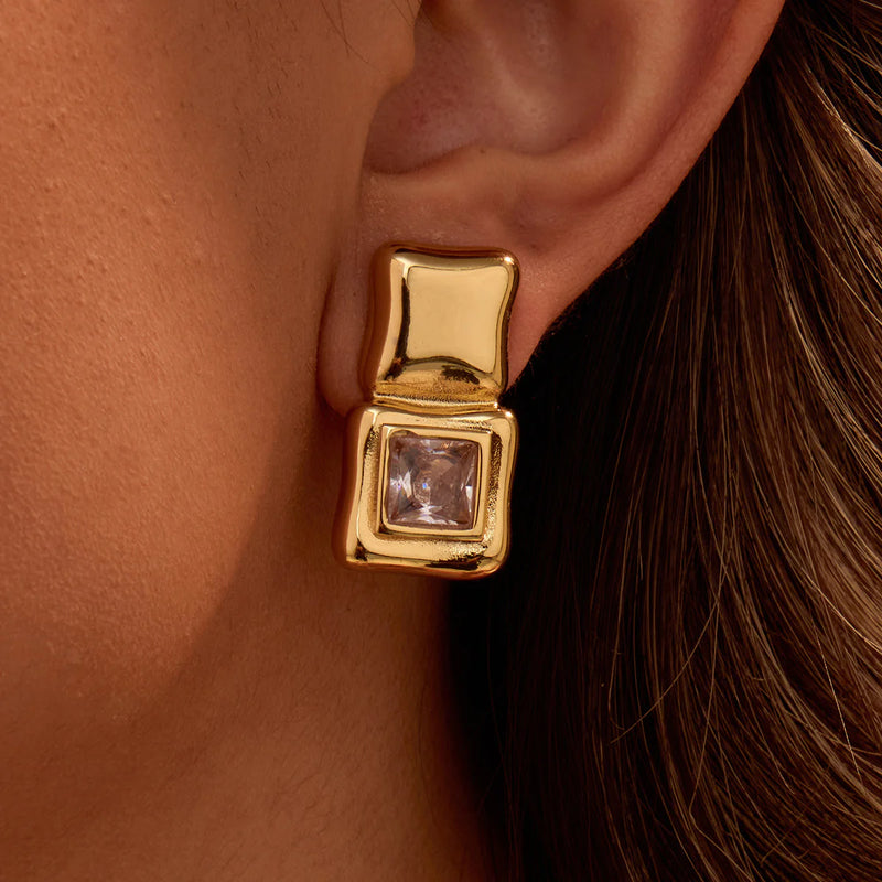 Joselyn Geometric Zircon Earrings