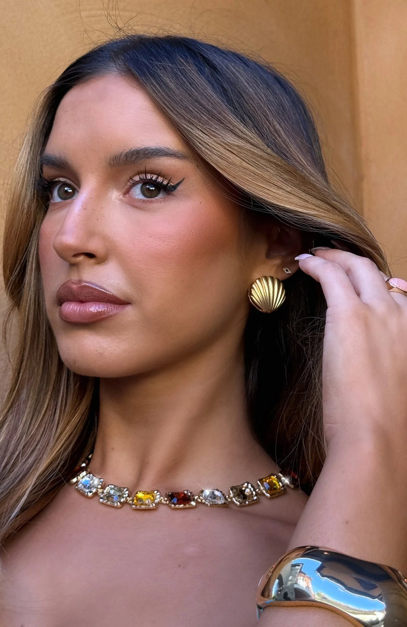 Zulema Shell Huggie Earrings