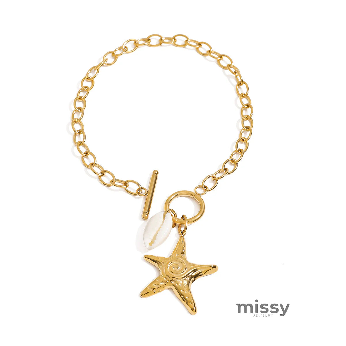 Zyla Shell Charm Jewelry Set