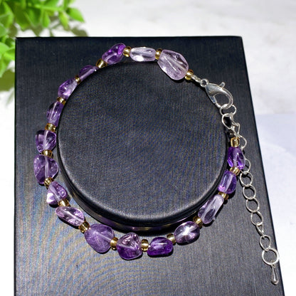 Mixed Crystal Chips Spiritual Healing Bracelet 6.3in