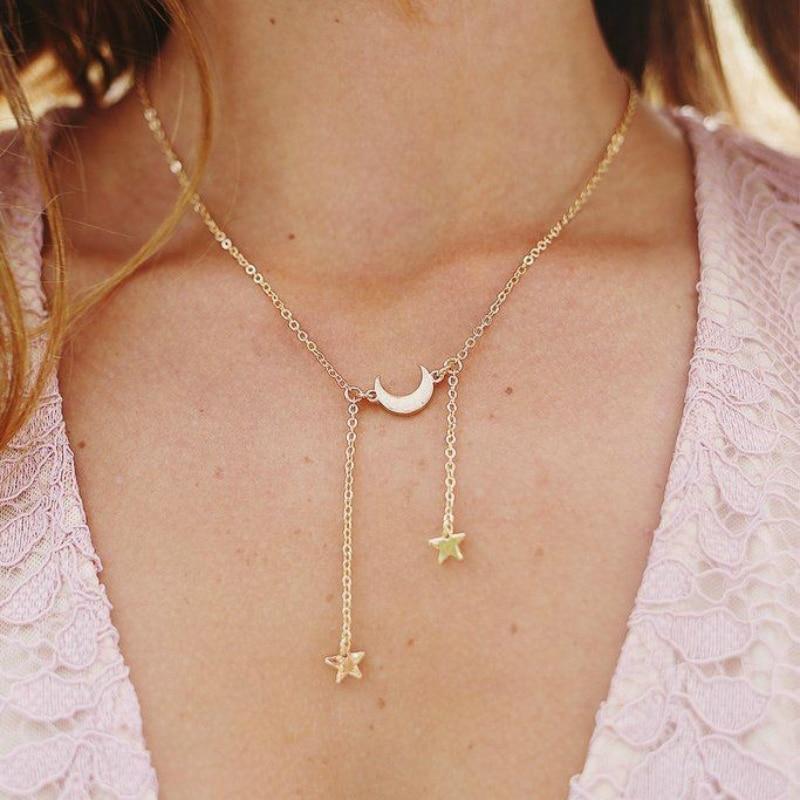 Celestial Moon & Stars Necklace