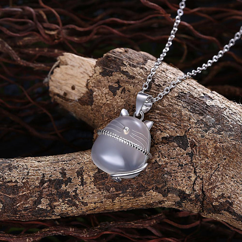 Exquisite Cat Sterling Silver Necklace