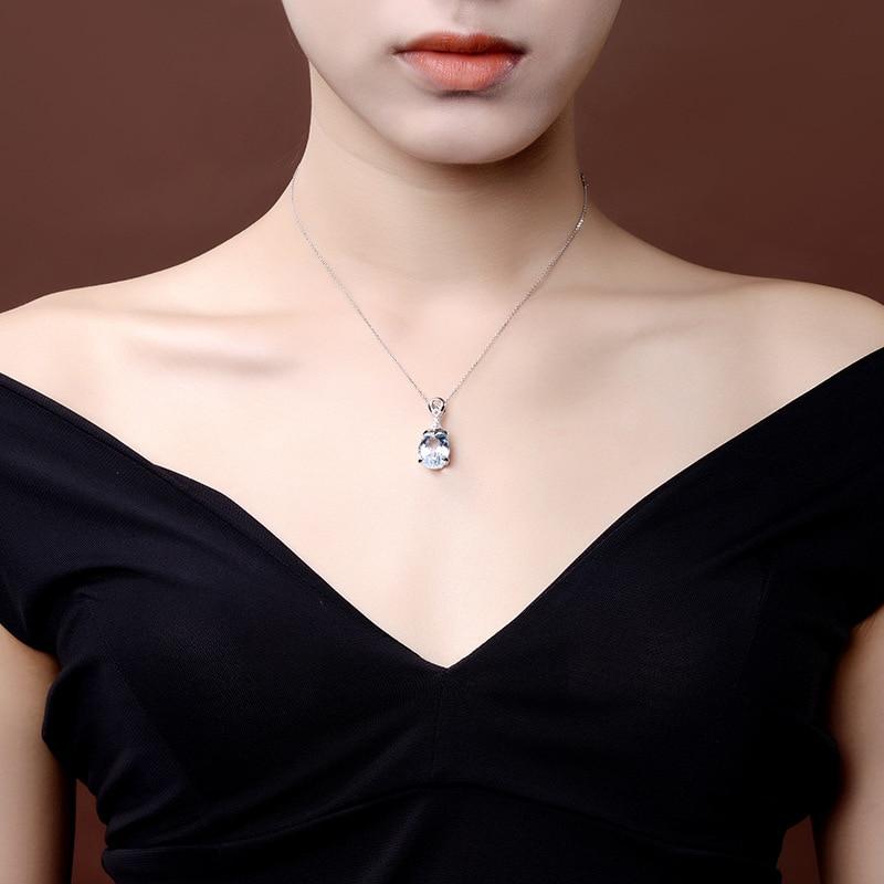 Mermaid Aquamarine Silver Necklace