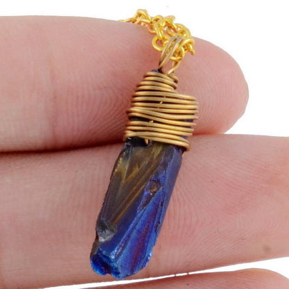 Natural Druzy Crystal Necklace