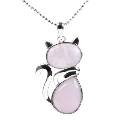Natural Stone Cat Necklace