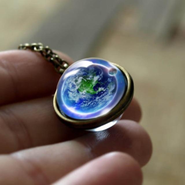The Universe Glass Art Necklace