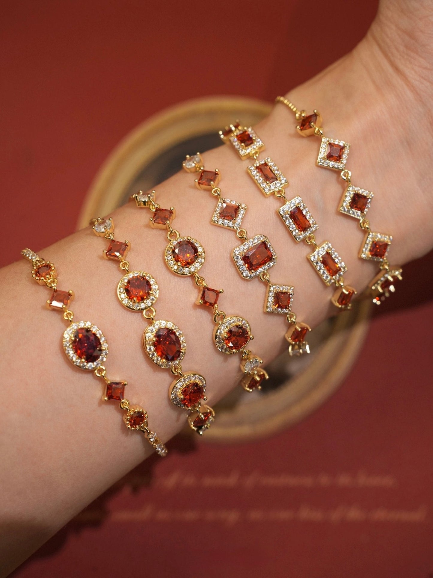 Ophelia Bracelet in Red