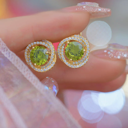 Ivana Peridot Stud Earrings