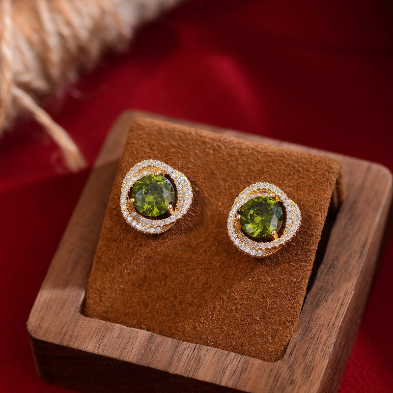 Ivana Peridot Stud Earrings