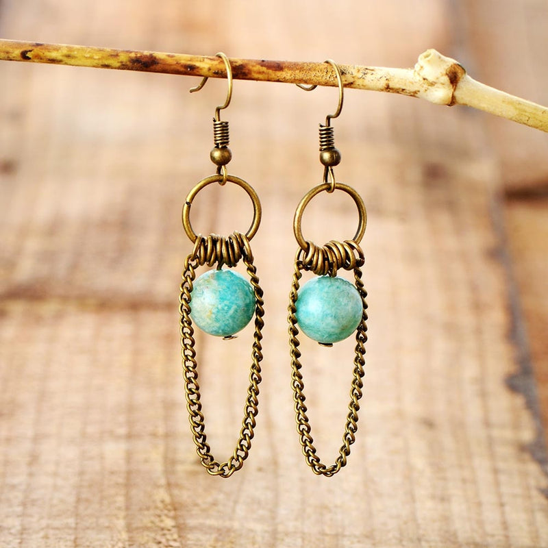 Amazonite Chandelier Earrings