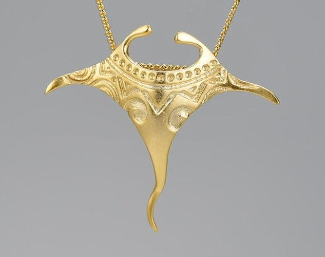 Sterling Silver Manta Ray Necklace