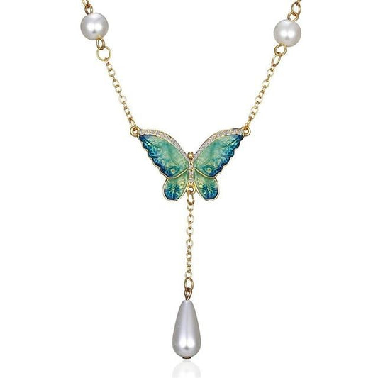 Pearl Butterfly Necklace