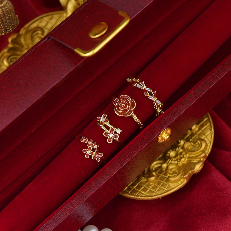 Red Camellia Ring