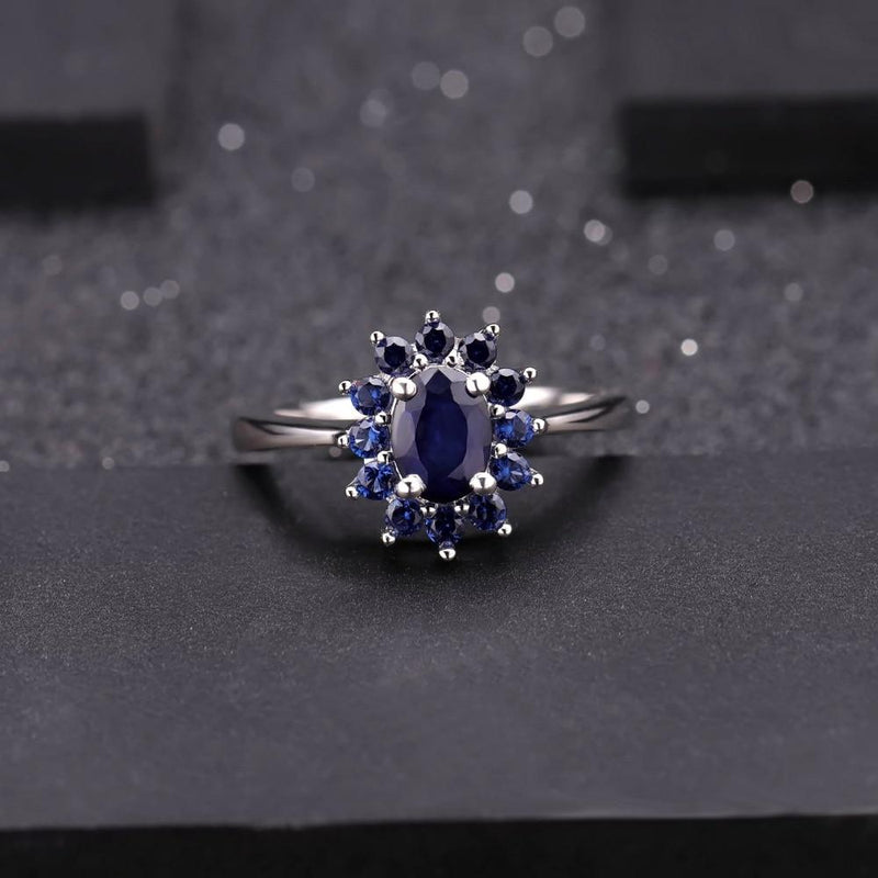 Blue Sapphire Silver Ring