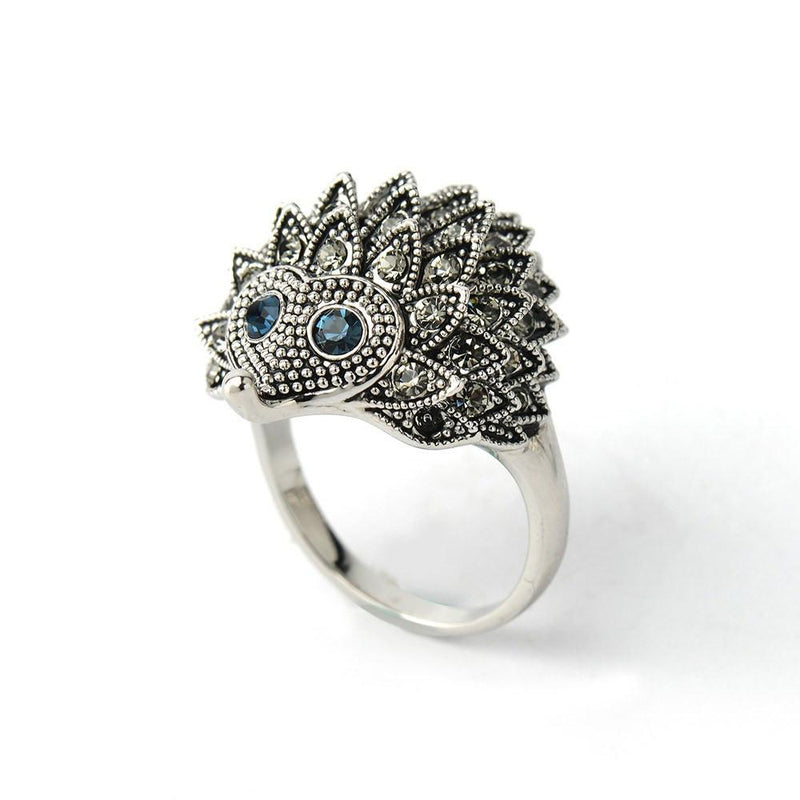Hedgehog Crystal Ring