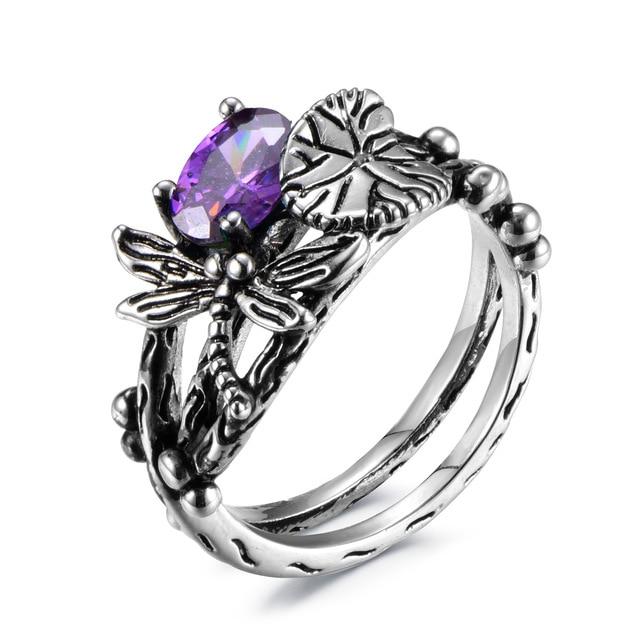 Lotus Leaf Dragonfly Ring