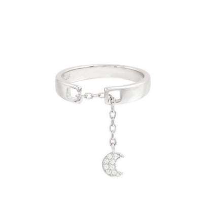 Moon & Falling Star Rings