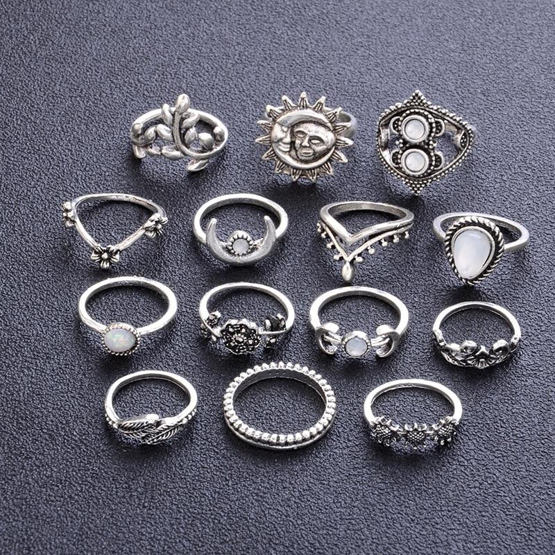 The Blue Moon Goddess Ring Set