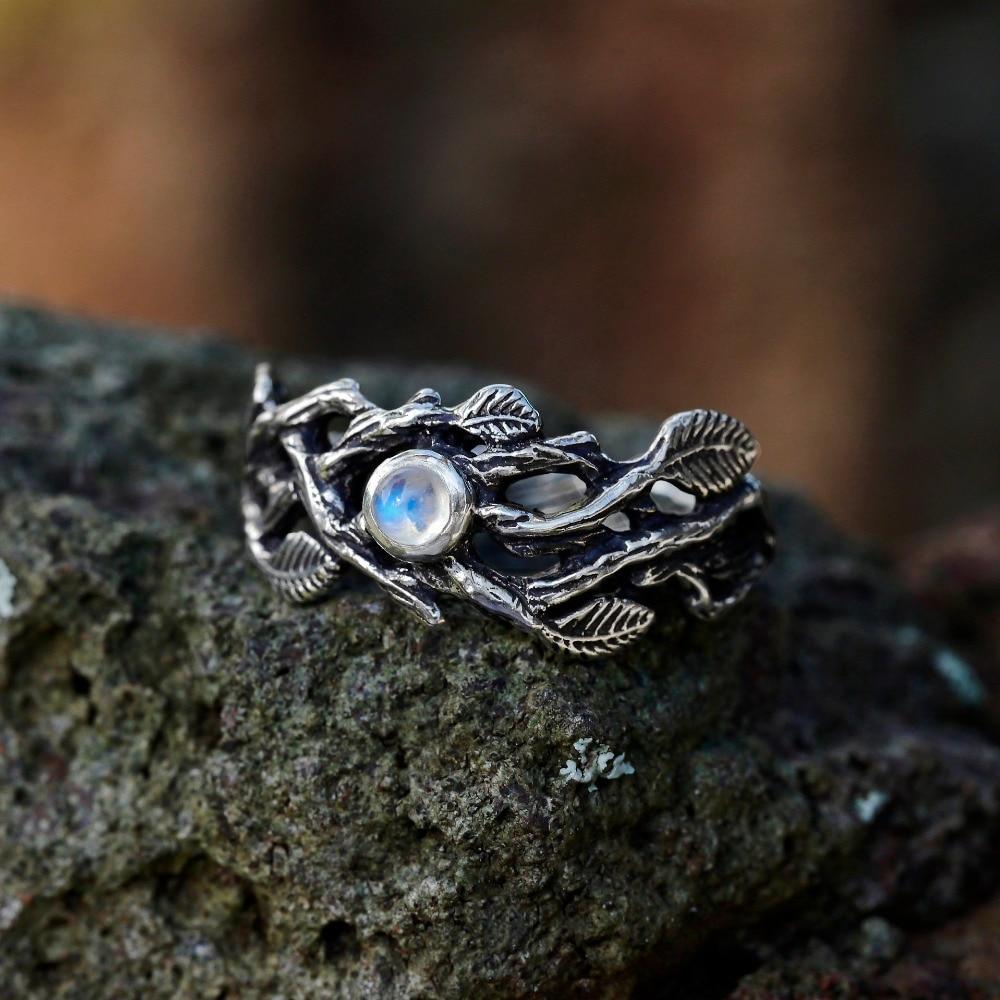 The Forest Goddess Moonstone Ring