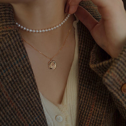 Saige Rose Coin Necklace